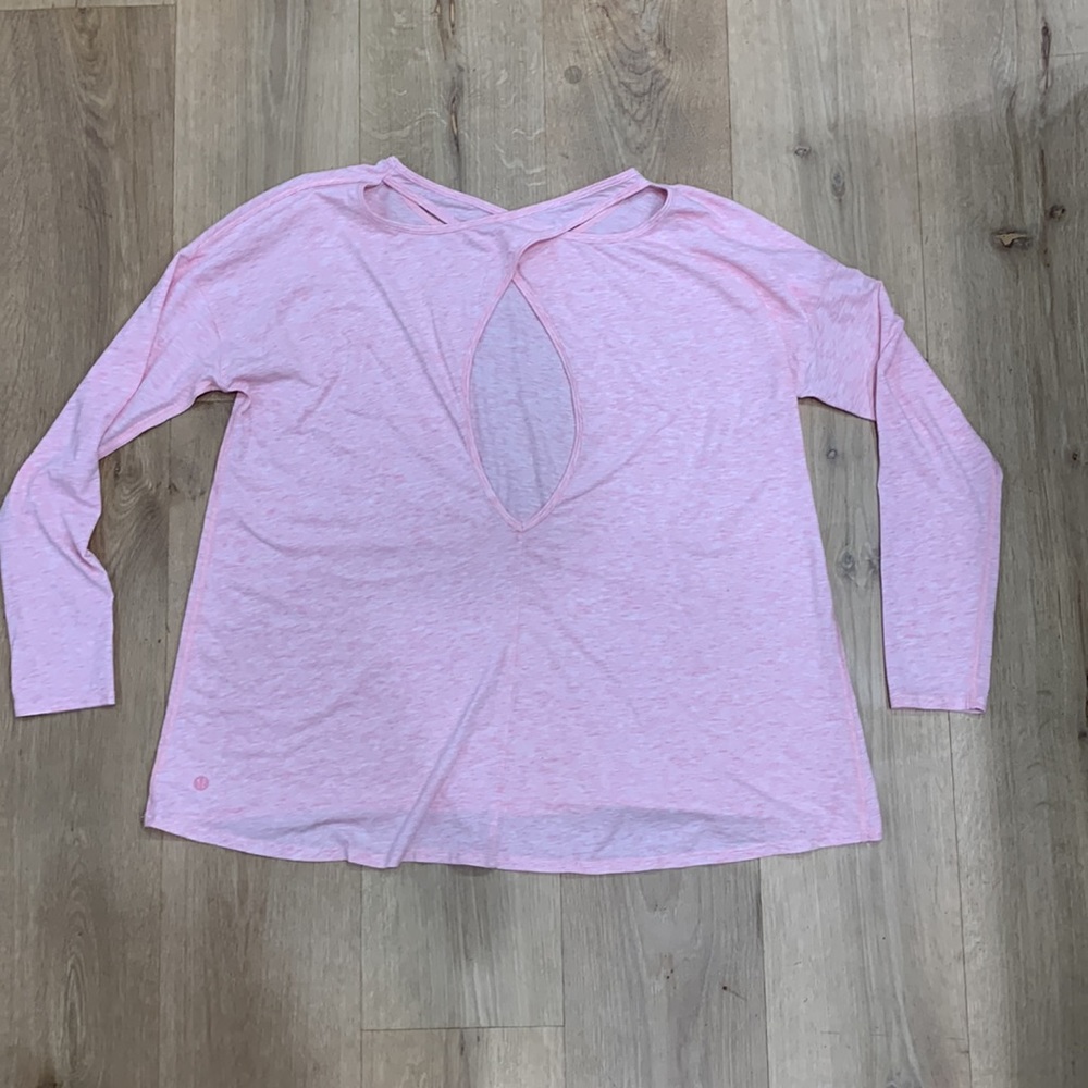 Pink Lululemon Crossback Long Sleeve Tee - Picture 2 of 5